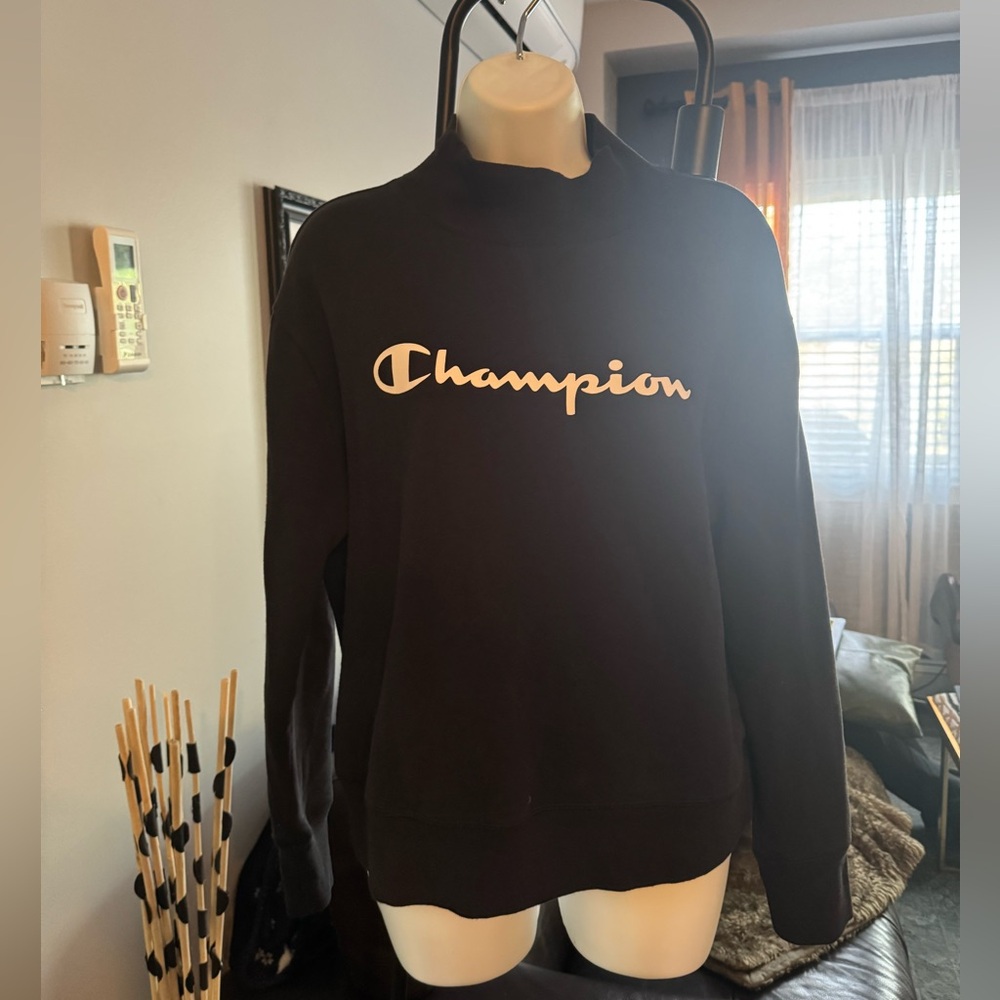 Champion Black Mock Neck Sweater